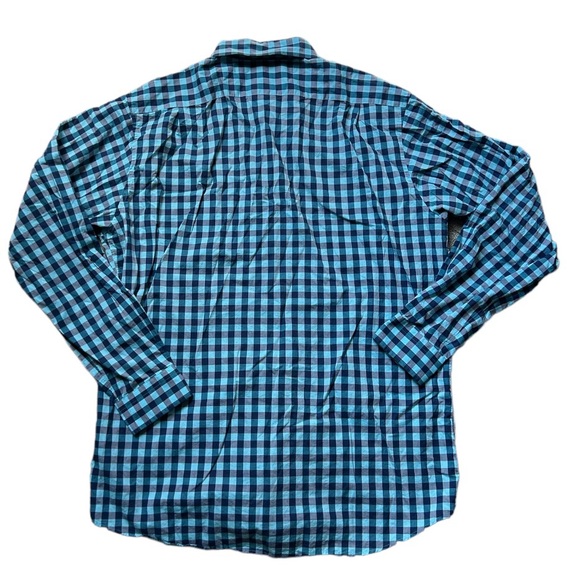 Men’s Cremieux Classics Blue Checkered Button Down Shirt Size Large - Picture 2 of 7